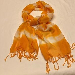 Remington orange tie dye scarf.